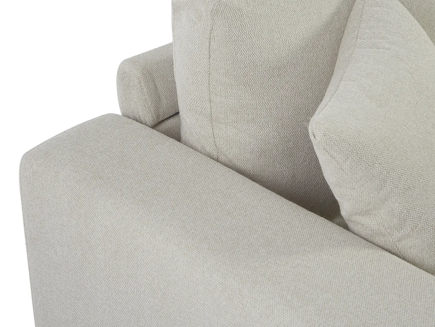 Sofá rinconera reversible en tela texturizada beige JAMOLO