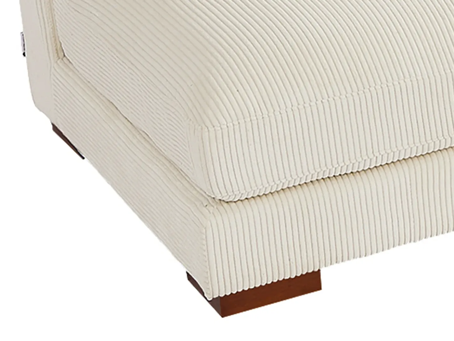 Sofá rinconera reversible de pana beige SPERONE de Pascal Morabito