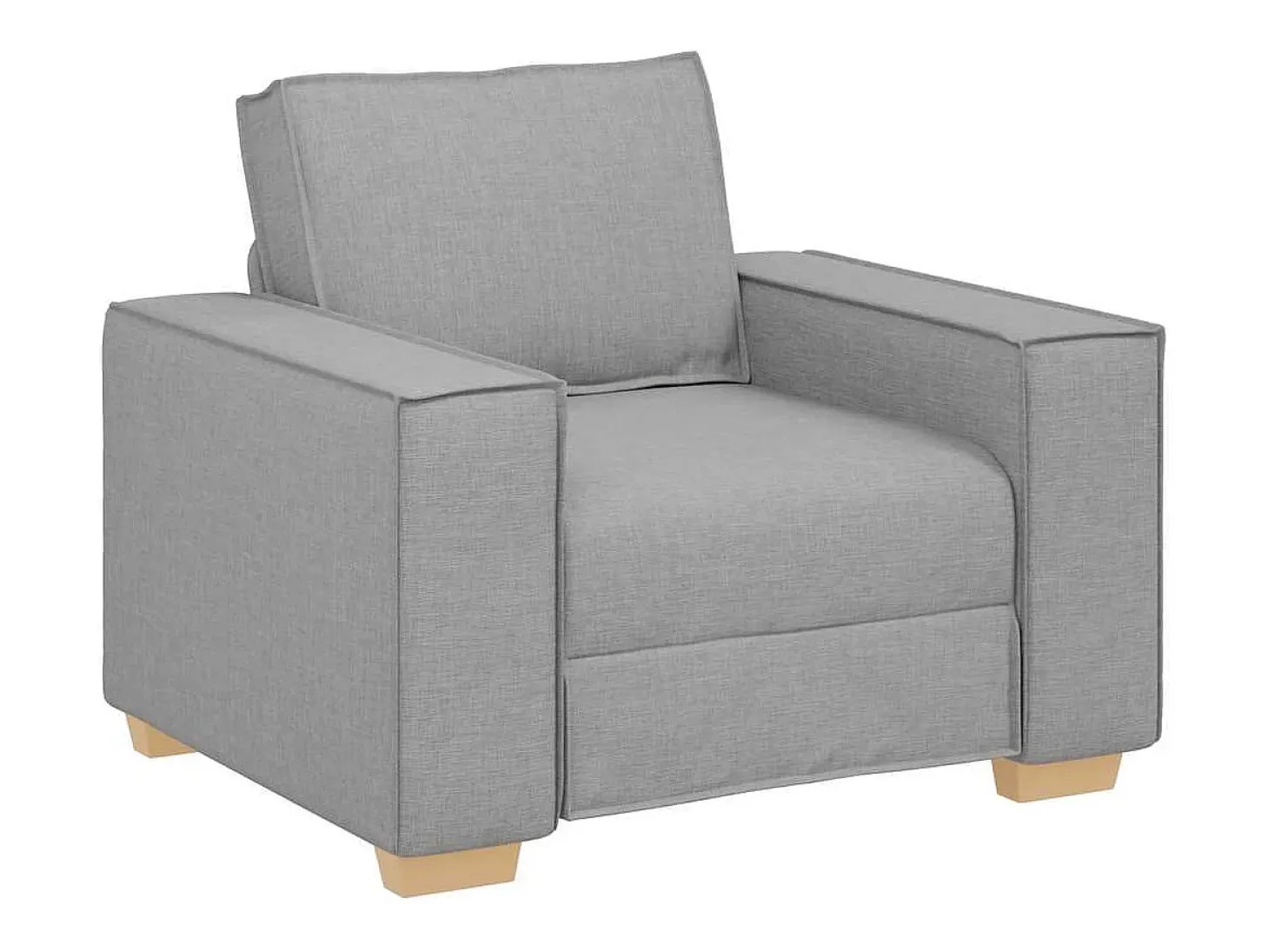 Sofá Sillón Tela Gris Nube 60 cm