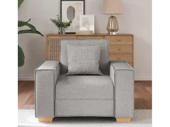 Sofá Sillón Tela Gris Nube 60 cm
