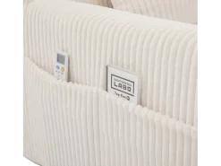 Sofá 147x110x67cm Bolsillos laterales Espuma de alta densidad Pana Beige