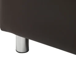 Sofa 2 plazas de piel sintetica color marrón ACKLEY