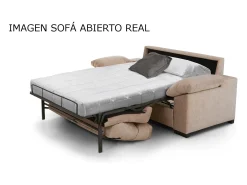 Sofa Cama 3 plazas con Colchón 140x190 | Sistema apertura italiana | Color tapizado Rosa