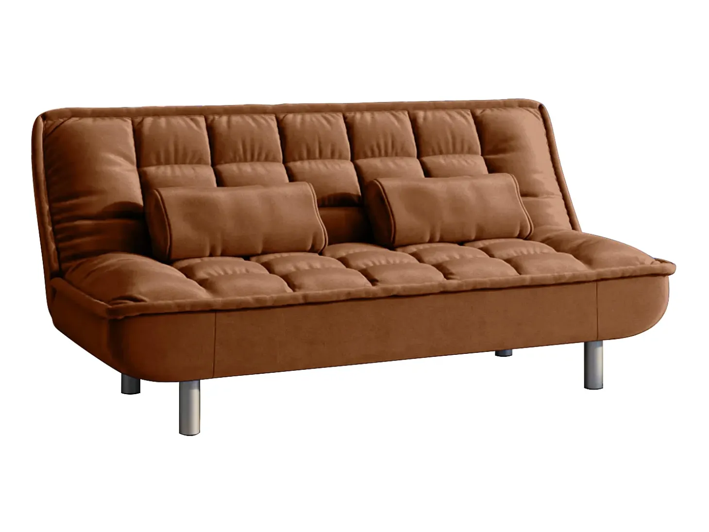 Sofa cama clic-clac microfibra color caramelo MISHAN
