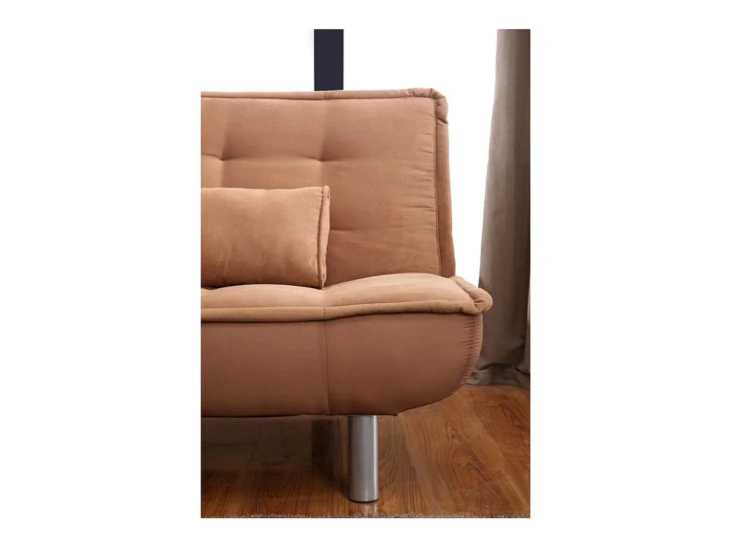 Sofa cama clic-clac microfibra color caramelo MISHAN