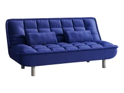 Sofa cama clic-clac microfibra en color azul MISHAN