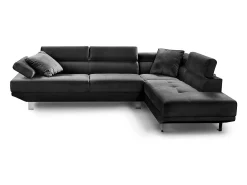 Sofa Chaise Longue Rinconera Daniela 262cm Gris, Chaise Derecho