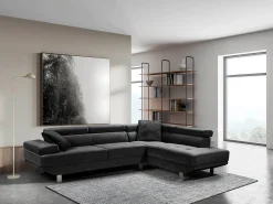 Sofa Chaise Longue Rinconera Daniela 262cm Gris, Chaise Derecho