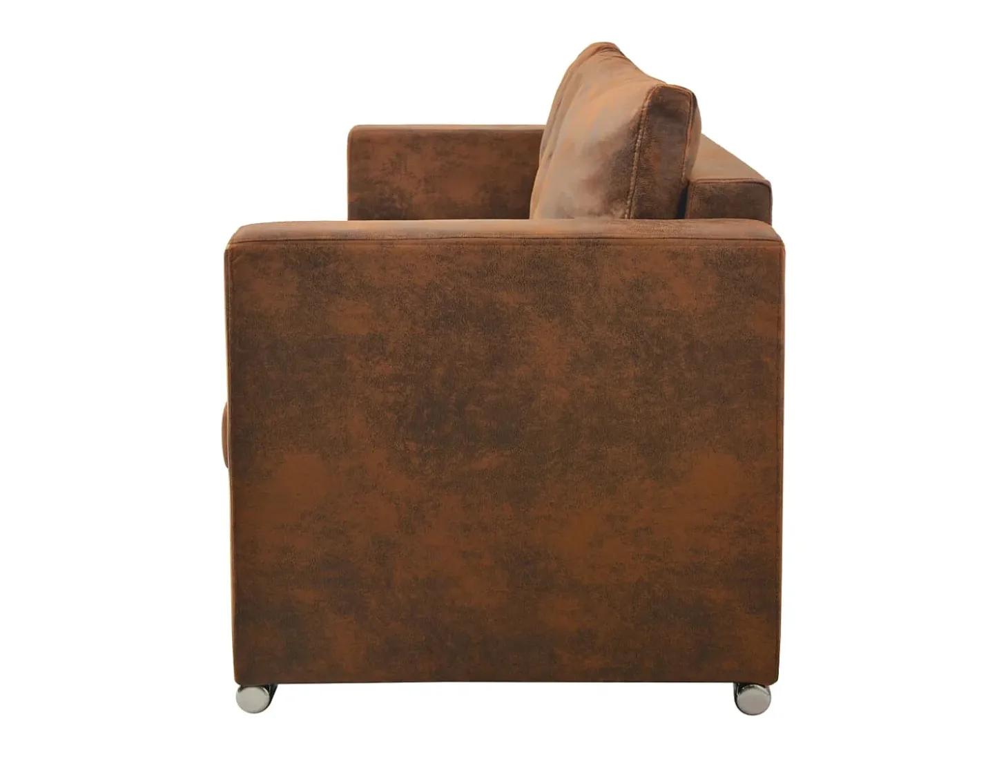 Sofa de 3 plazas 191x73x82 cm piel de ante artificial