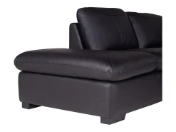 Sofa rinconera de piel, negro, angulo izquierdo ONYX II