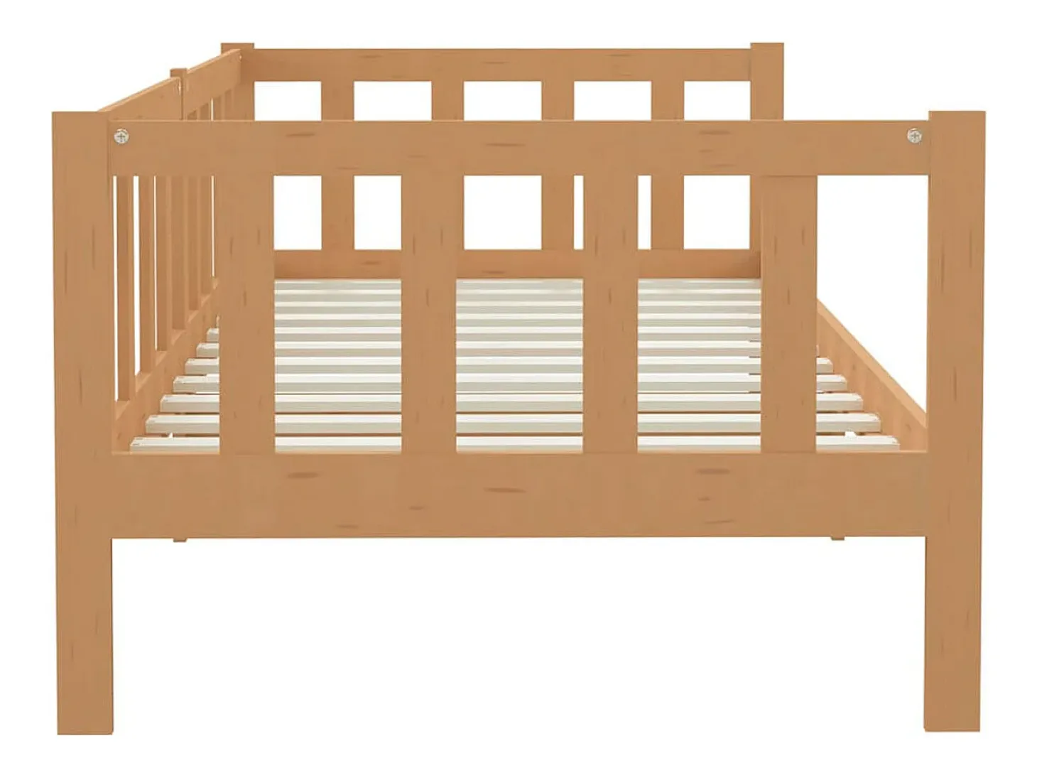 Sofá-cama de madera rústico marrón 66x203x98 cm
