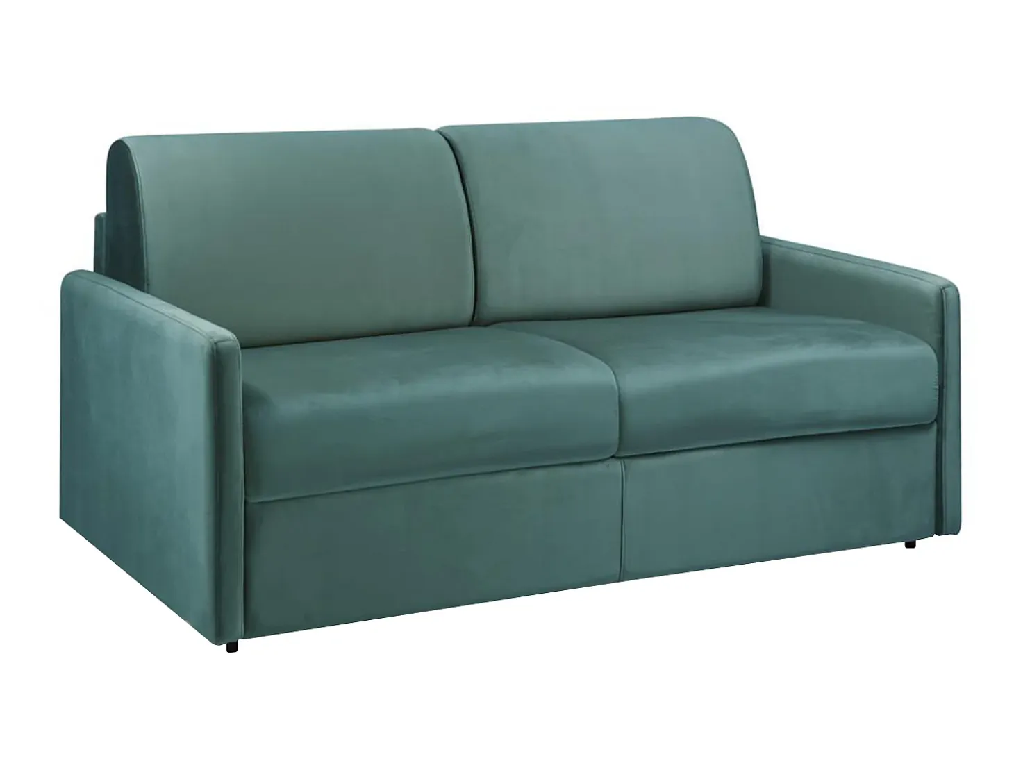 Sofá-cama exprés 3 plazas 22 cm terciopelo verde CALIFE