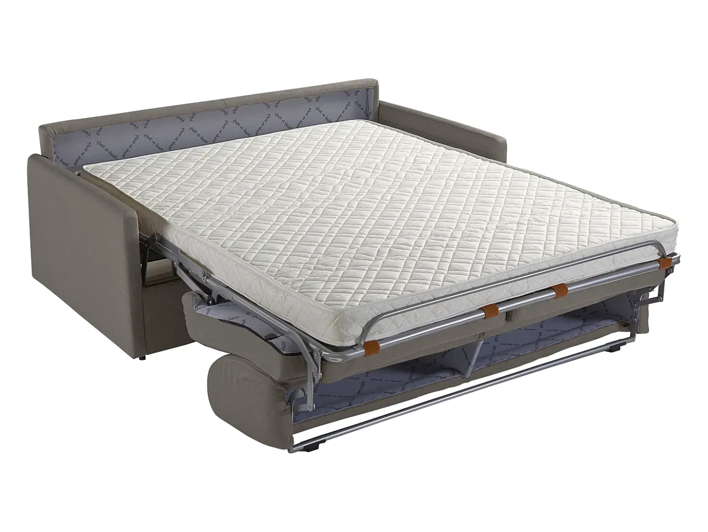 Sofá-cama exprés 3 plazas 14 cm terciopelo Verde CALIFE