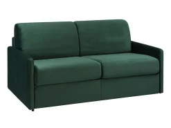 Sofá-cama exprés 3 plazas 22cm terciopelo verde pino CALIFE