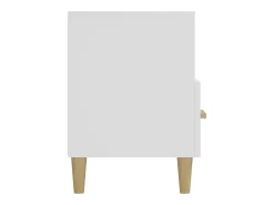 Sophie-Françoise Mueble de TV madera contrachapada blanco brillo 102x36x50 cm