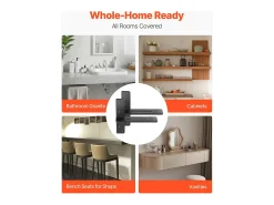 Soporte de Estante Flotante SucceBuy, 30.48x7.35x30.48 cm, Soportes de Pared Invisibles en T Robustos, Lote de 2, Capacidad de Carga 90 kg, con Tornillos