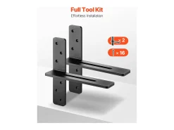 Soporte de Estante Flotante SucceBuy, 30.48x7.35x30.48 cm, Soportes de Pared Invisibles en T Robustos, Lote de 2, Capacidad de Carga 90 kg, con Tornillos