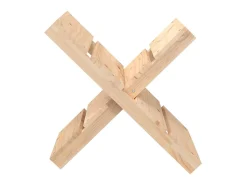 Soporte de leña madera maciza de pino 47x39,5x48 cm ES368478