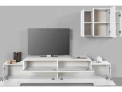 Soporte de TV mural blanco de diseño moderno Stady WH