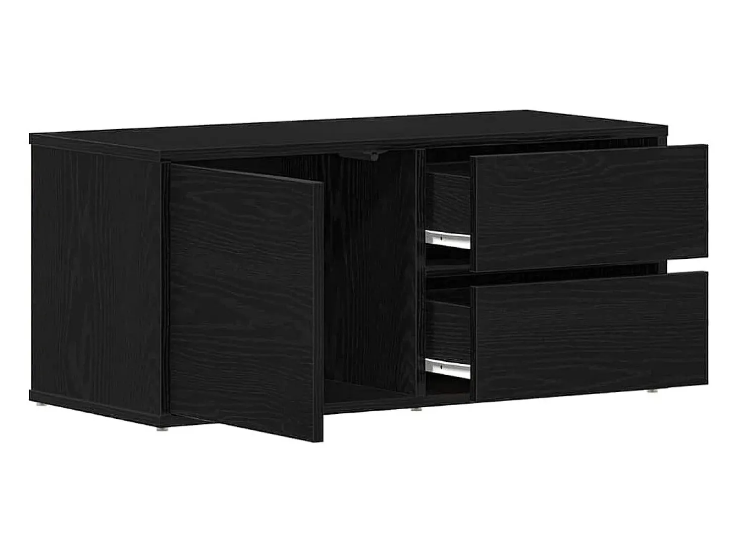 Soporte de TV Negro 80 x 34 x 35.5 cm Madera contrachapada
