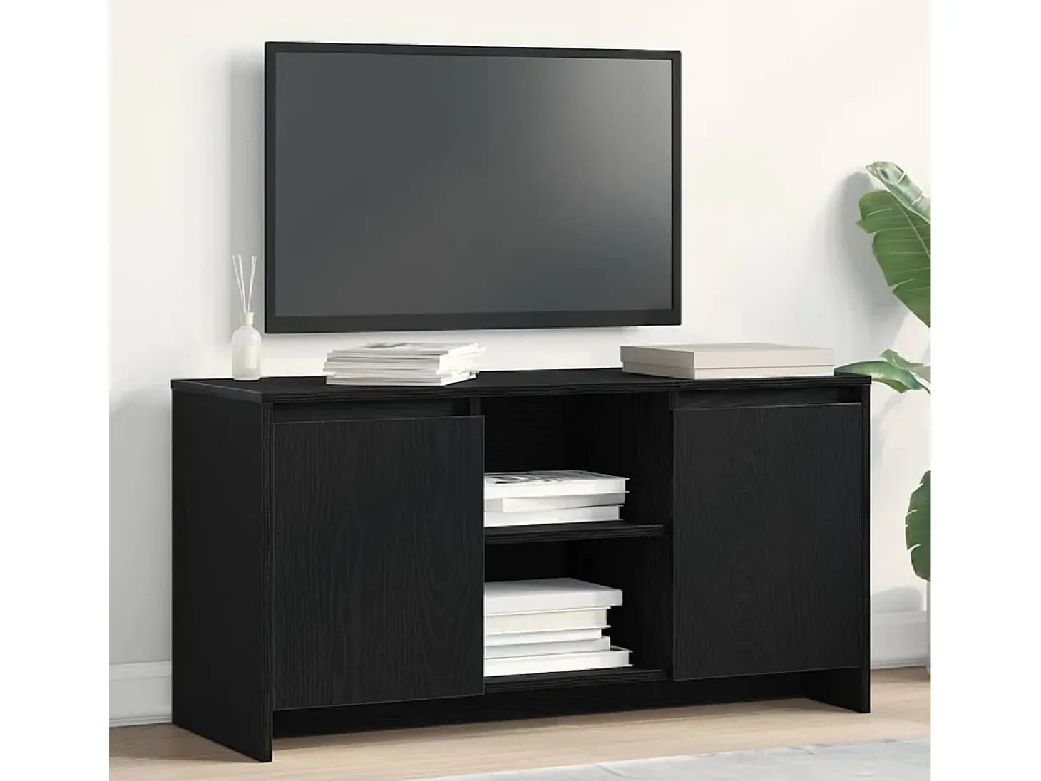 Soporte de TV Negro 102 x 37.5 x 52.5 cm Madera contrachapada