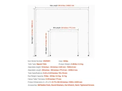 Soporte de Vara de Mesa SucceBuy con Pinzas, Soporte Arco de Mesa, Altura Ajustable 33-106.7 cm Longitud Ajustable 71.1-249 cm, Marco Arco Metal