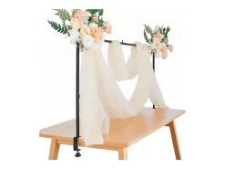 Soporte de Vara de Mesa SucceBuy con Pinzas, Soporte Arco de Mesa, 2 PCS, Altura Ajustable 33-106.7 cm Longitud Ajustable 71.1-249 cm, Marco Arco Metal