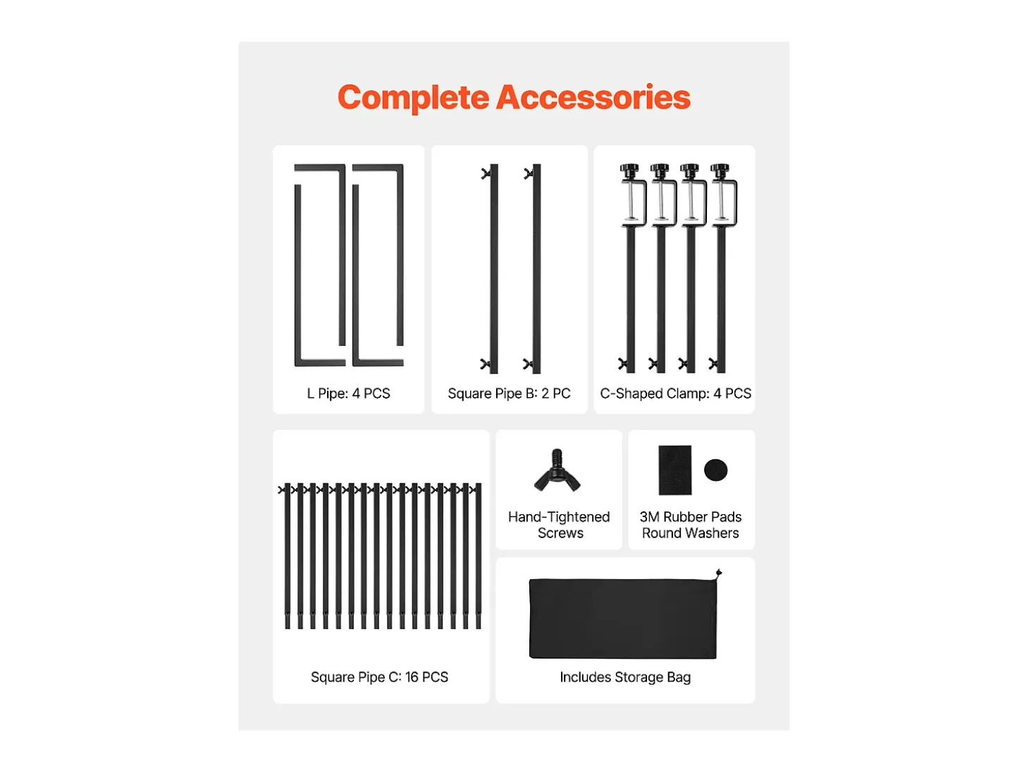 Soporte de Vara de Mesa SucceBuy con Pinzas, Soporte Arco de Mesa, 2 PCS, Altura Ajustable 33-106.7 cm Longitud Ajustable 71.1-249 cm, Marco Arco Metal