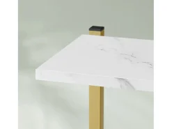 Soporte flores Valora 6 estantes mármol marco hierro dorado