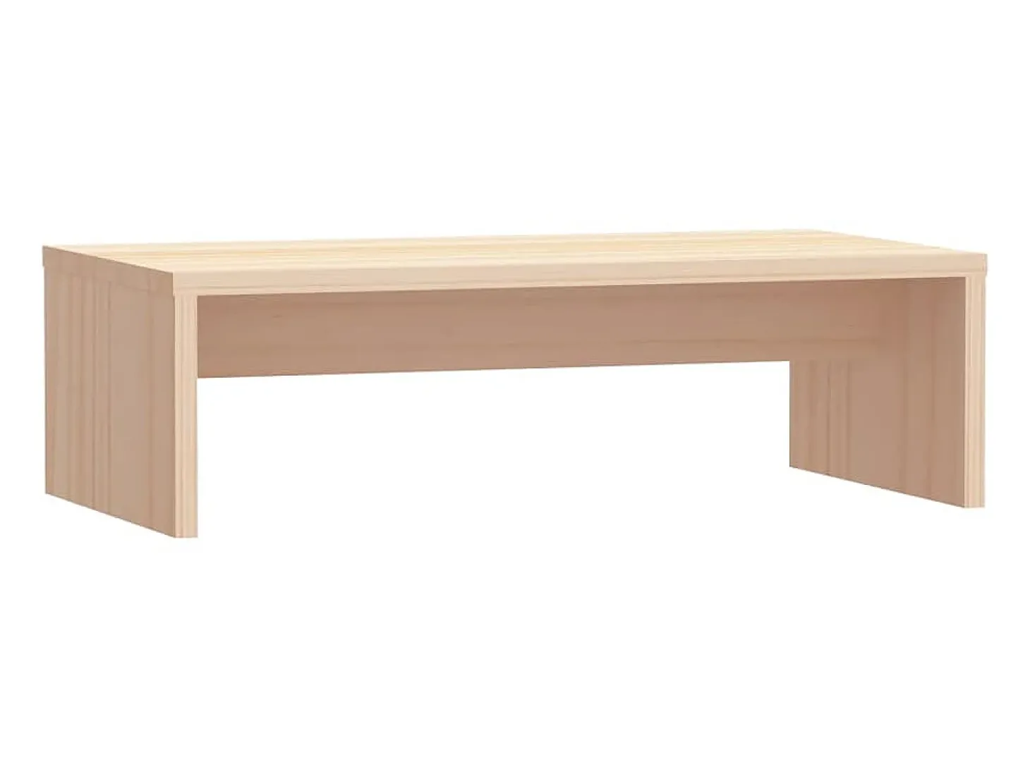Soporte para monitor madera maciza de pino 50x27x15 cm ES67966