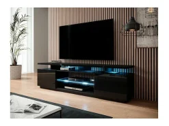 Soporte para televisor LED Zohra 180 cm negro brillante - rojo