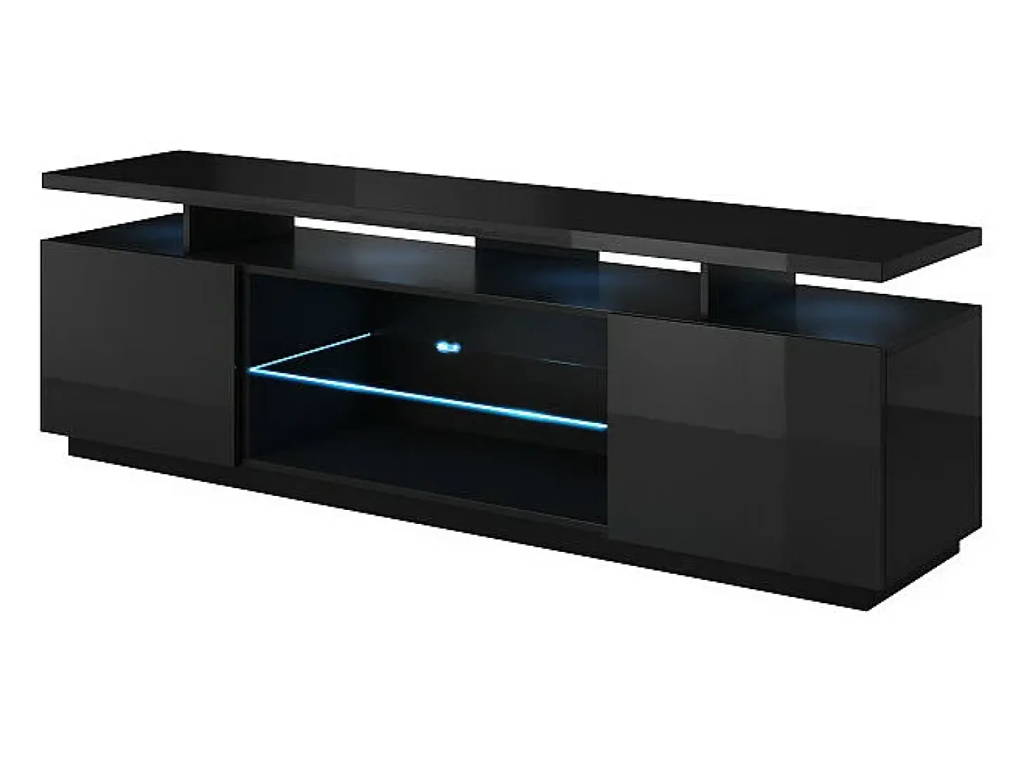 Soporte para televisor LED Zohra 180 cm negro brillante - rojo