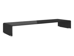 Soporte para TV/Elevador monitor cristal negro 100x30x13 cm ES832032