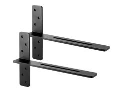 Soportes de Estante en T Robustos SucceBuy, Lote de 2, Capacidad de Carga de 90 kg, 45.72 x 7.35 x 30.48 cm, para Estantes y Soportes de Mostrador