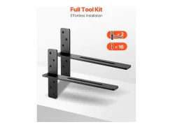 Soportes de Estante en T Robustos SucceBuy, Lote de 2, Capacidad de Carga de 90 kg, 45.72 x 7.35 x 30.48 cm, para Estantes y Soportes de Mostrador