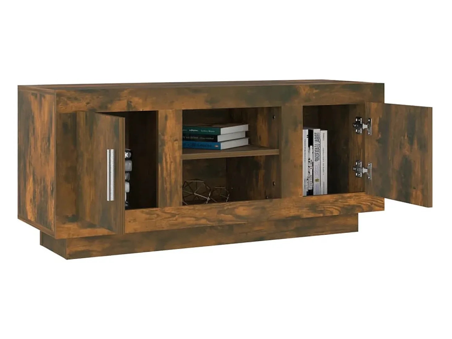 Stephen Mueble para TV madera contrachapada roble ahumado 102x35x45 cm