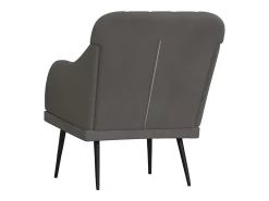 Streetsboro Sillón de terciopelo gris oscuro 63x76x80 cm