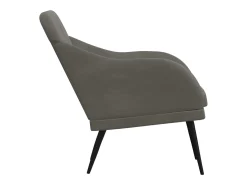 Streetsboro Sillón de terciopelo gris oscuro 63x76x80 cm
