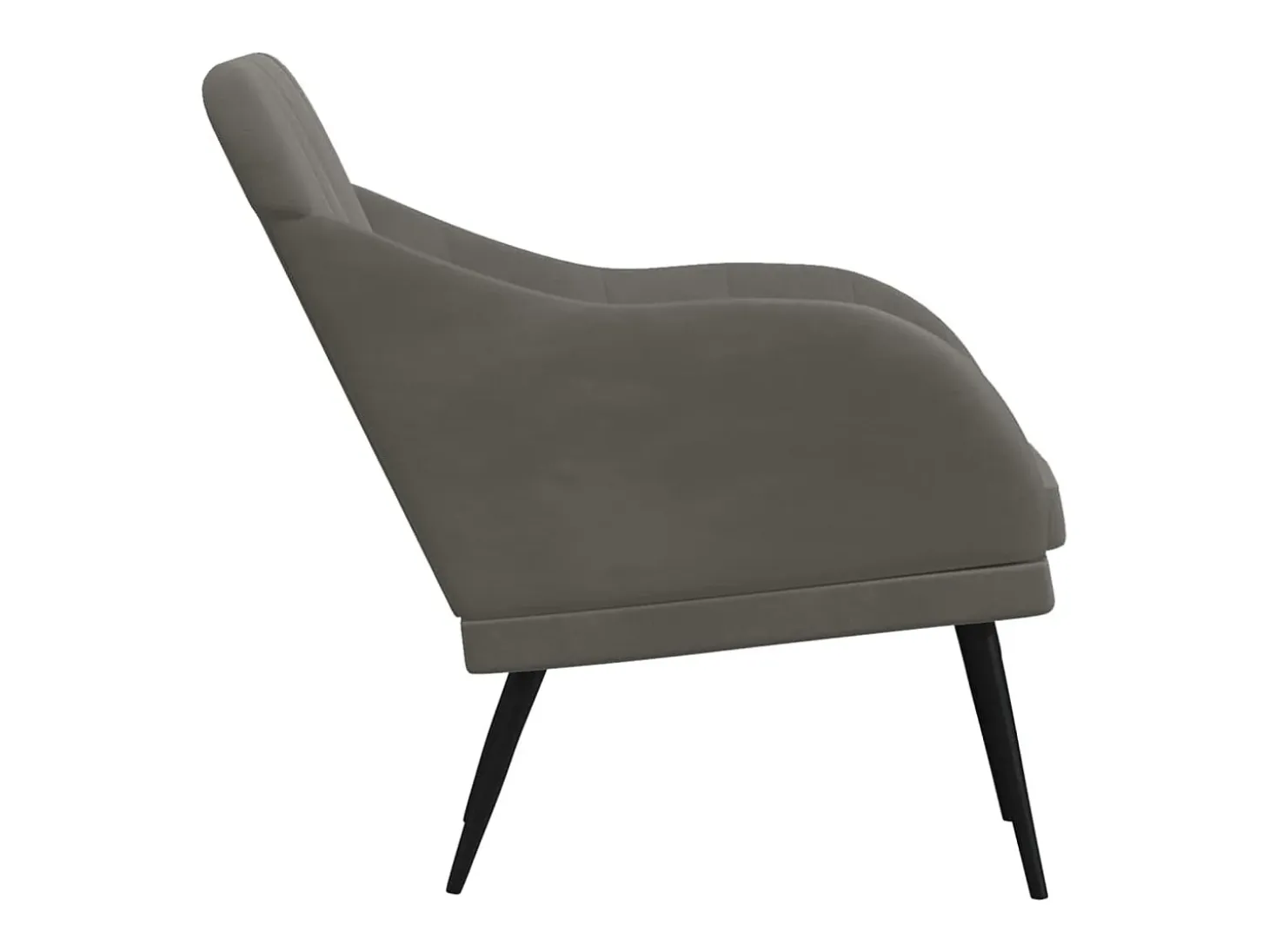 Streetsboro Sillón de terciopelo gris oscuro 63x76x80 cm