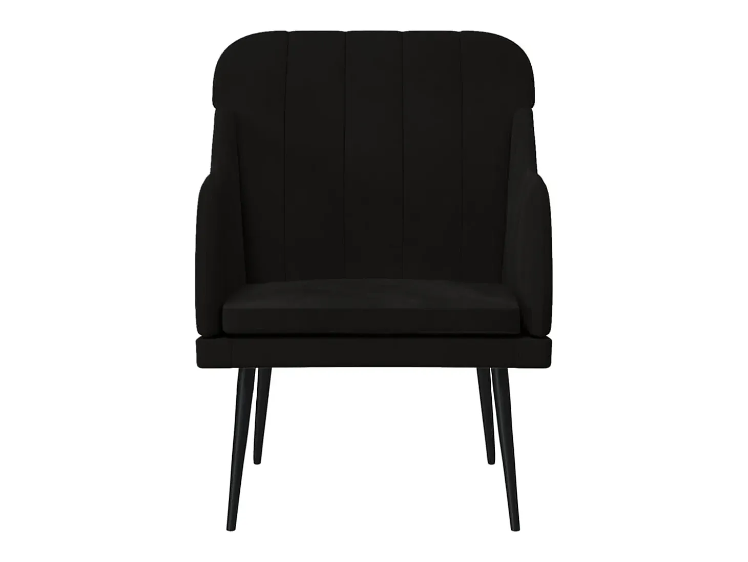 Streetsboro Sillón de terciopelo negro 63x76x80 cm