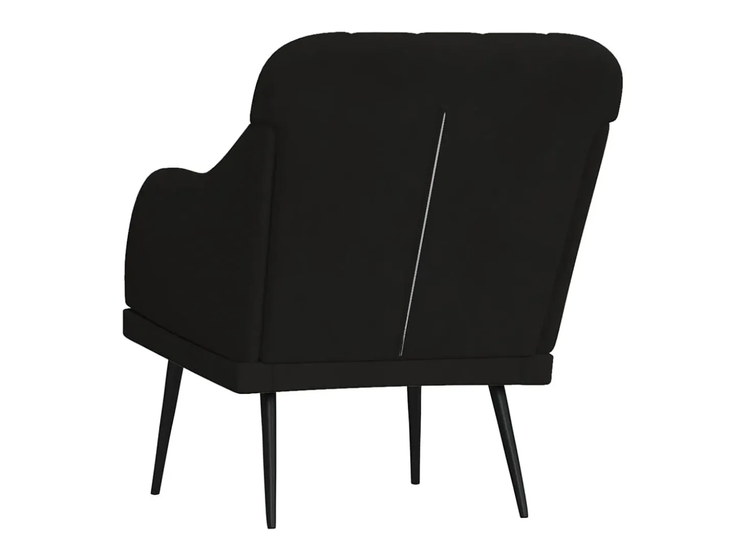 Streetsboro Sillón de terciopelo negro 63x76x80 cm