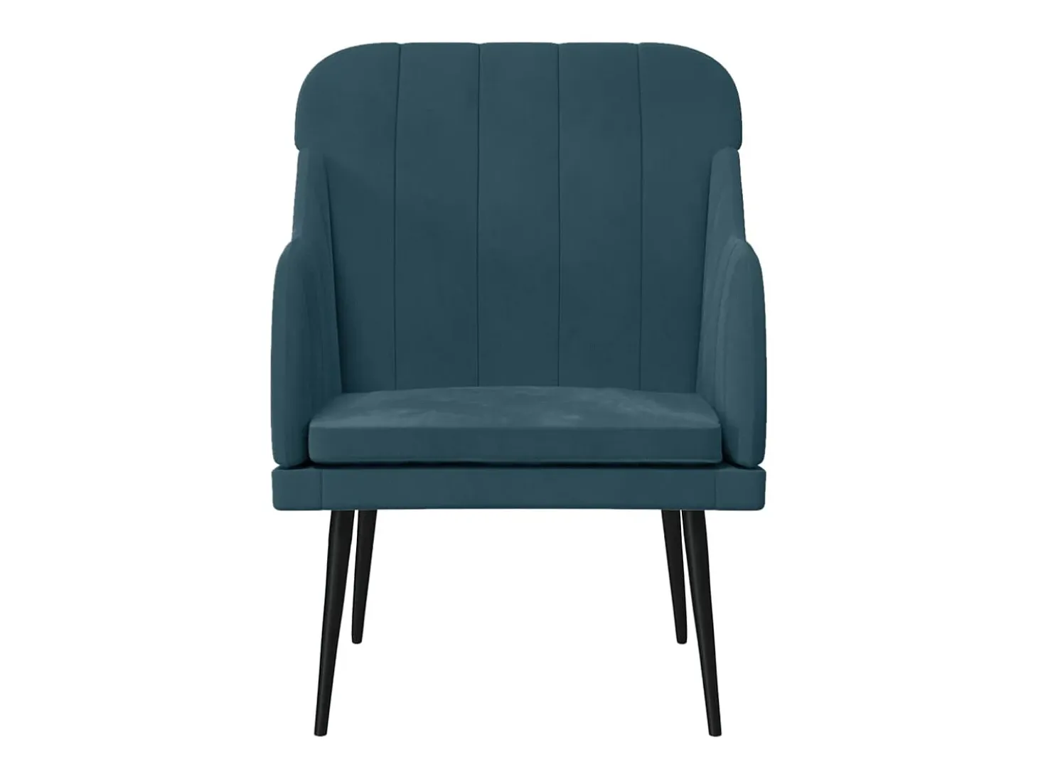 Streetsboro Sillón de terciopelo azul 63x76x80 cm