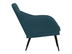 Streetsboro Sillón de terciopelo azul 63x76x80 cm