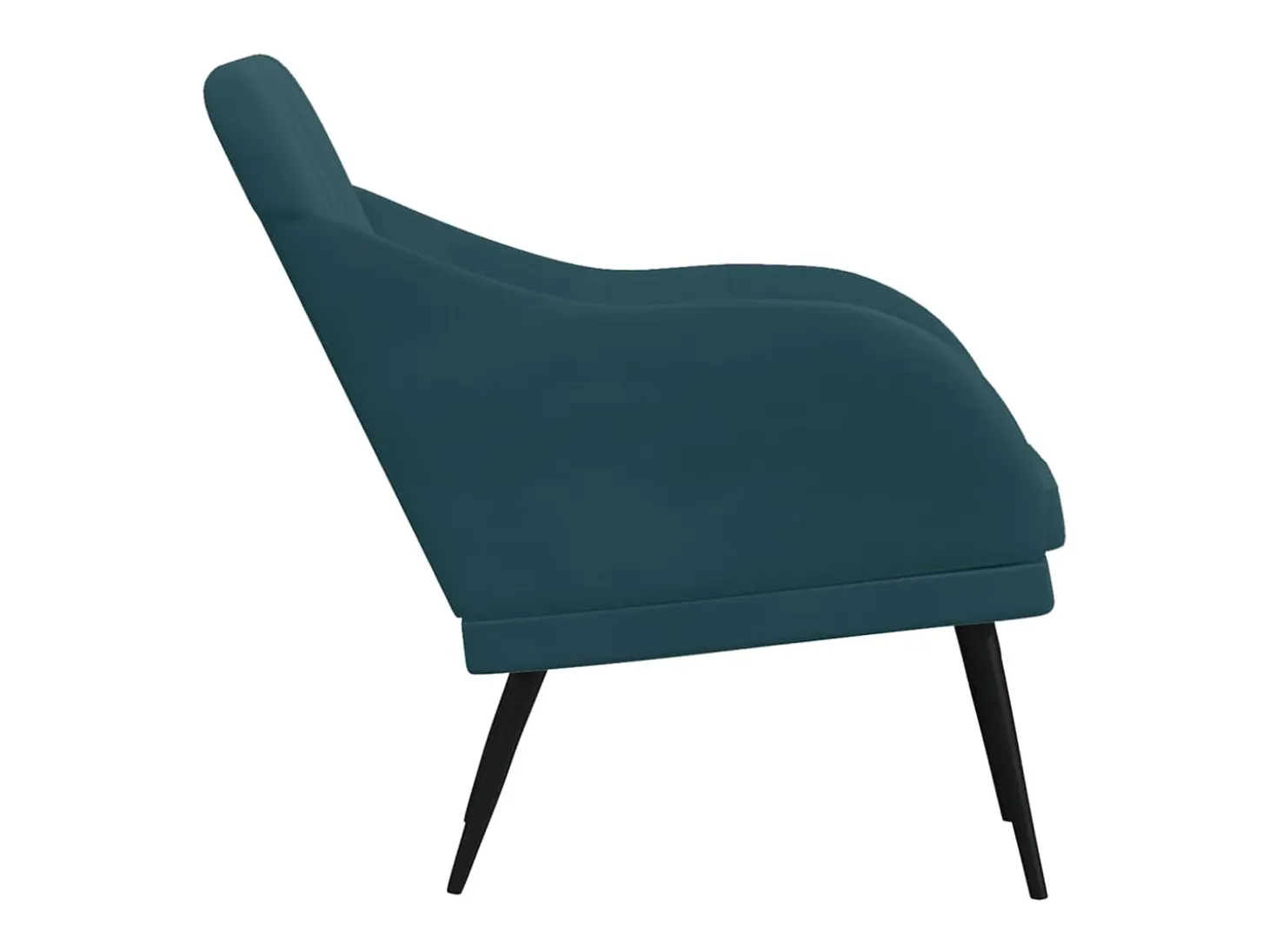 Streetsboro Sillón de terciopelo azul 63x76x80 cm
