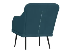 Streetsboro Sillón de terciopelo azul 63x76x80 cm