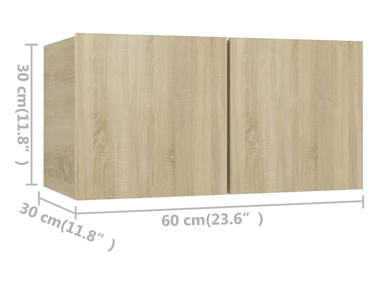 Sultan Juego de muebles de salón 4 piezas roble Sonoma 60x30x30 cm