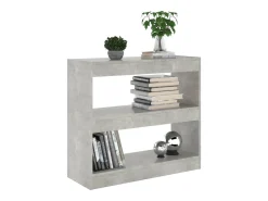 Sutter Creek Estantería/divisor de espacios gris hormigón 80x30x72 cm