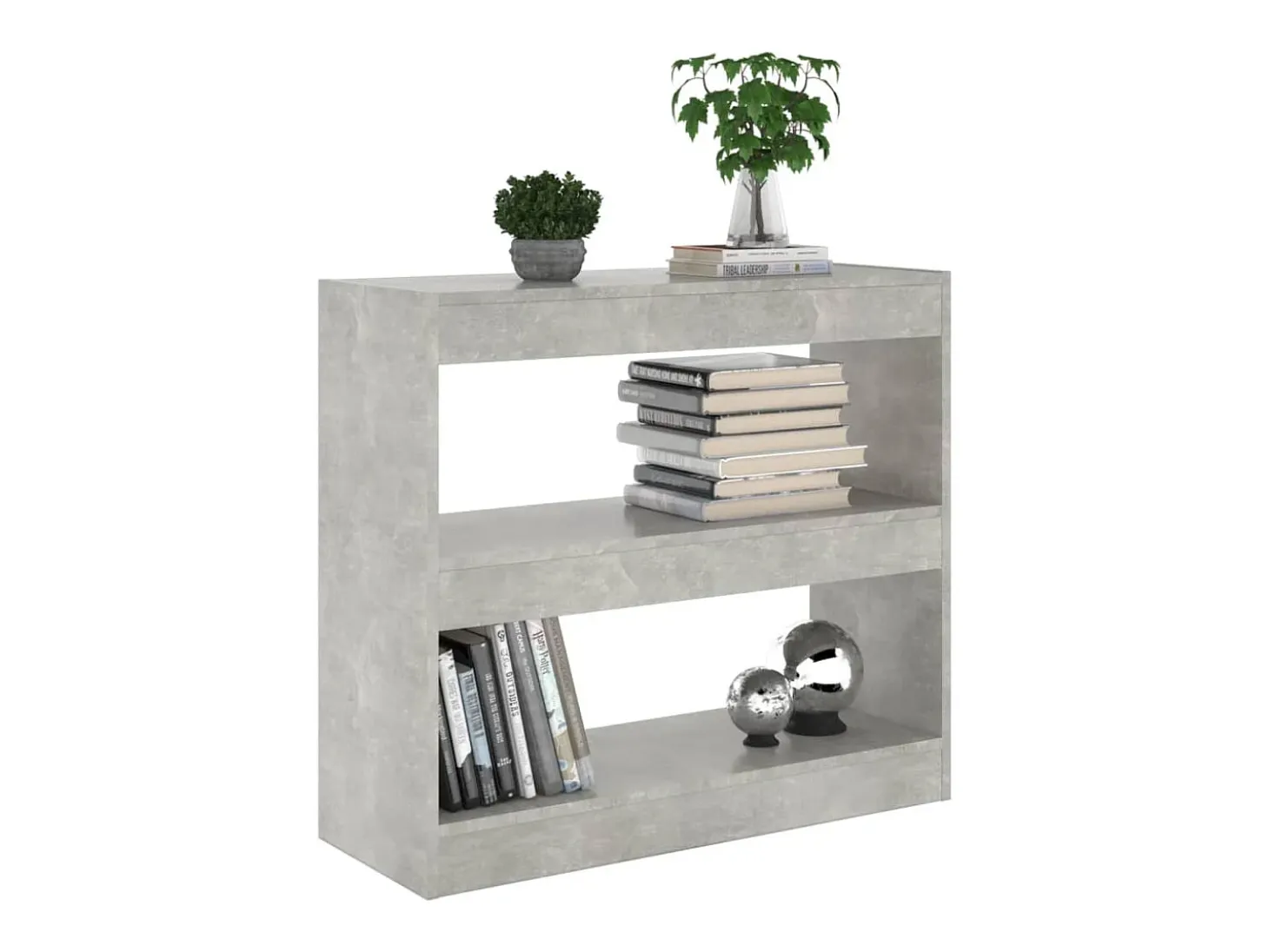 Sutter Creek Estantería/divisor de espacios gris hormigón 80x30x72 cm
