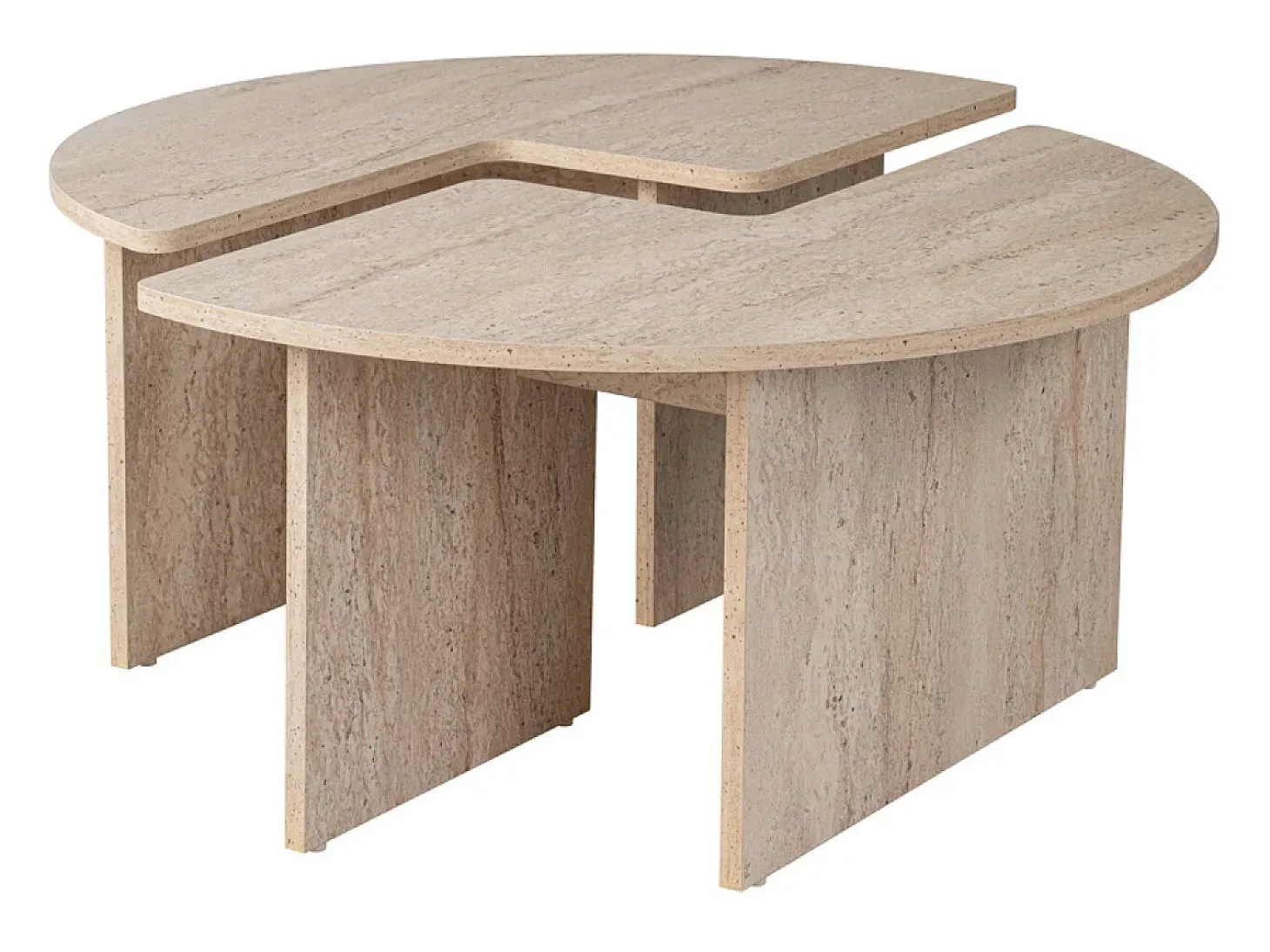 Table basse ronde duo pin atlantique 90cm AZUS