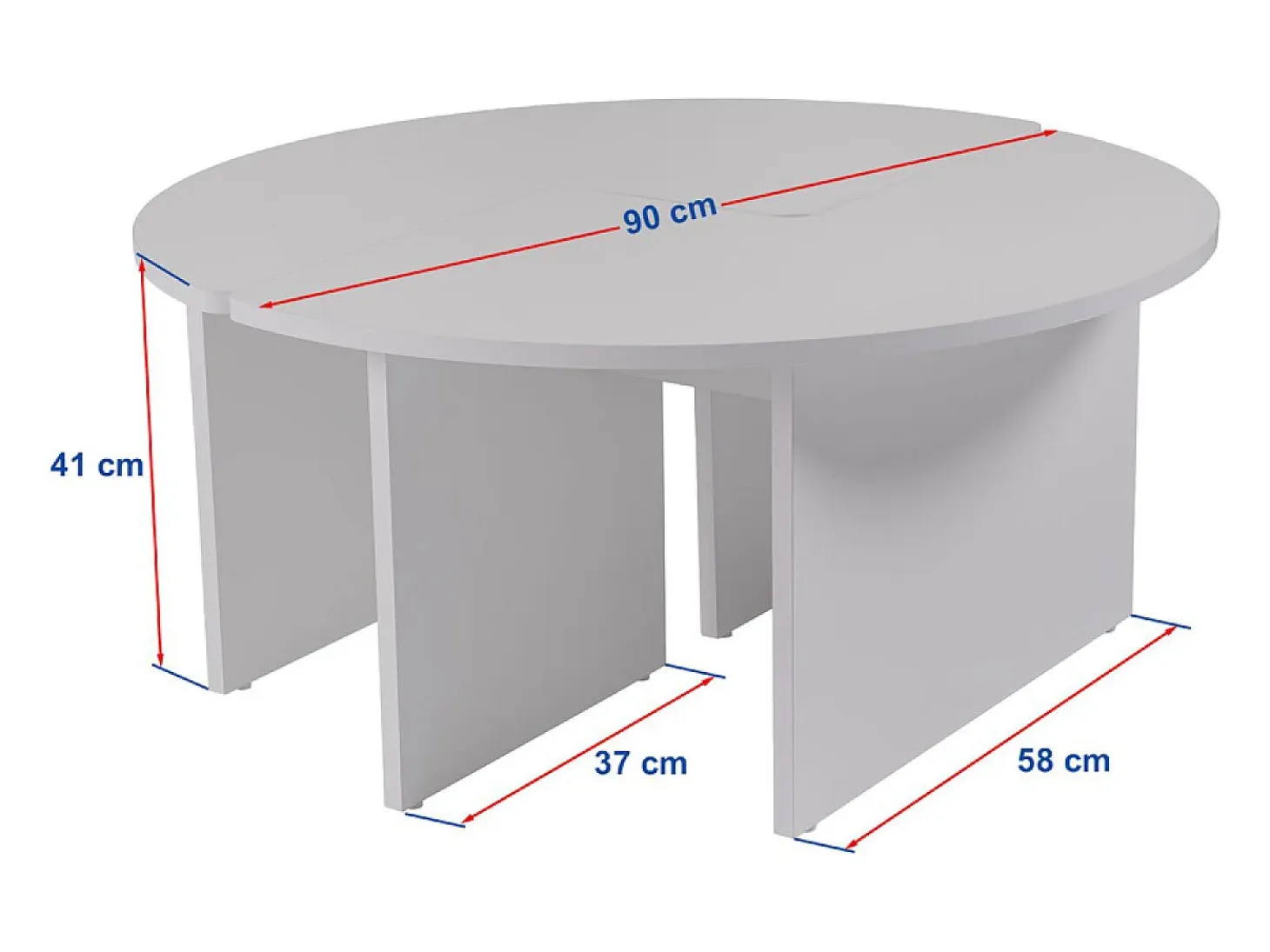 Table basse ronde duo pin atlantique 90cm AZUS